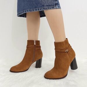 NWT Draper James Tan Suede Ankle Booties